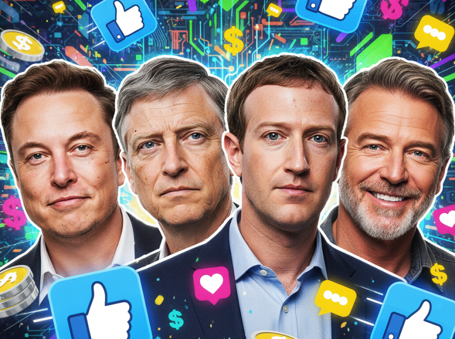bilionários nas redes sociais
